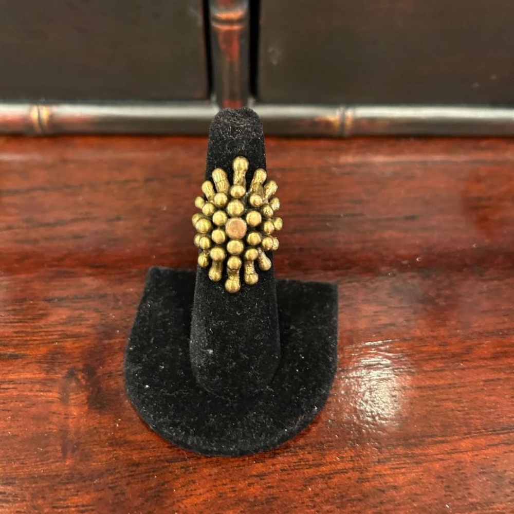 brass ring with copper accent